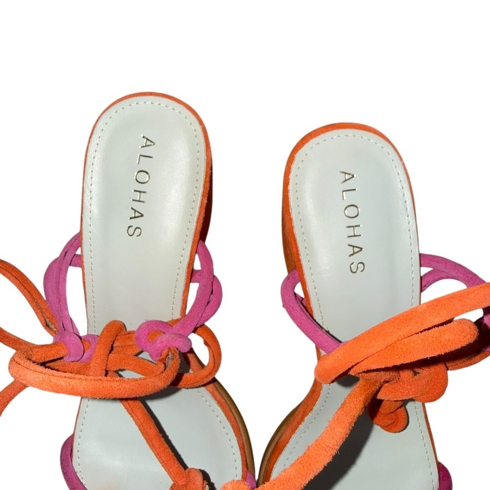 Alohas Grace Sandal Magenta Orange Womens Size 38 (7-7.5) - Picture 7 of 8